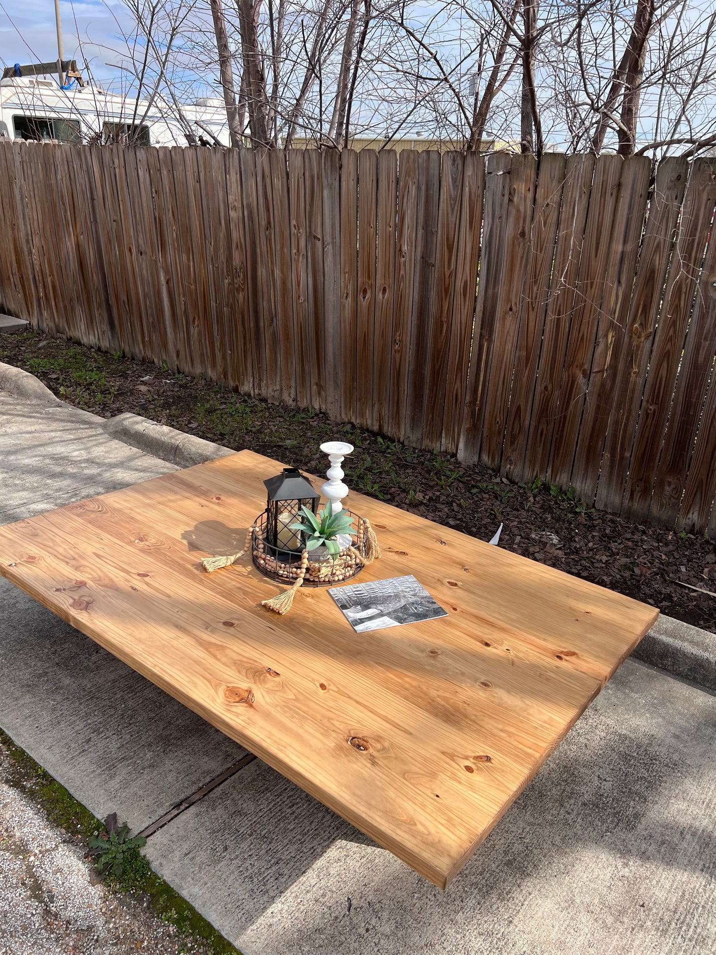 Hazel Modern Rustic Wood Coffee Table - Solid Wood - Handcrafted image 1