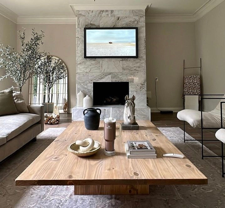 Hazel Modern Rustic Wood Coffee Table - Solid Wood - Handcrafted image 0
