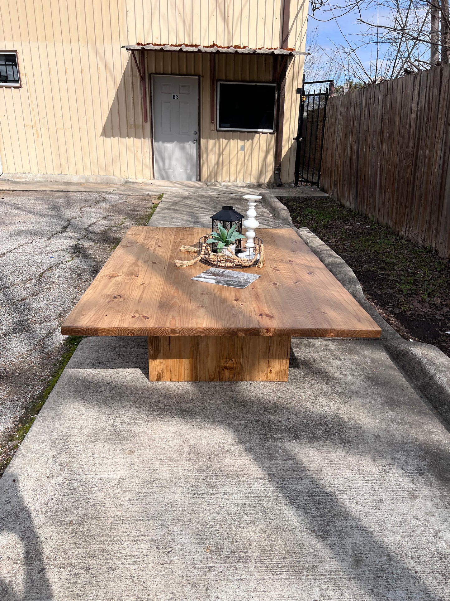 Hazel Modern Rustic Wood Coffee Table - Solid Wood - Handcrafted image 4