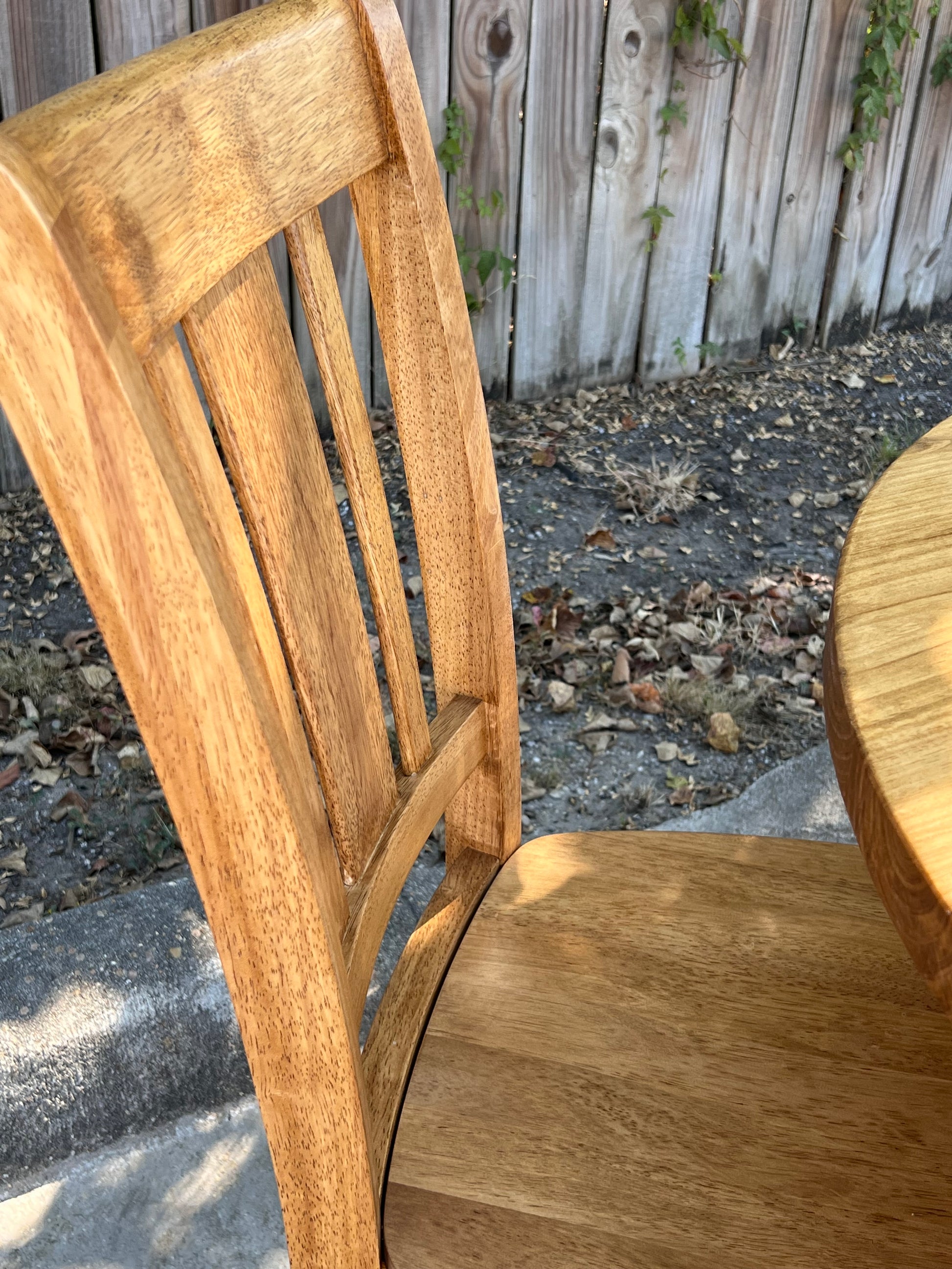 Stella Round Dining Table Set with Chairs Curved Bench - Solid Wood image 3