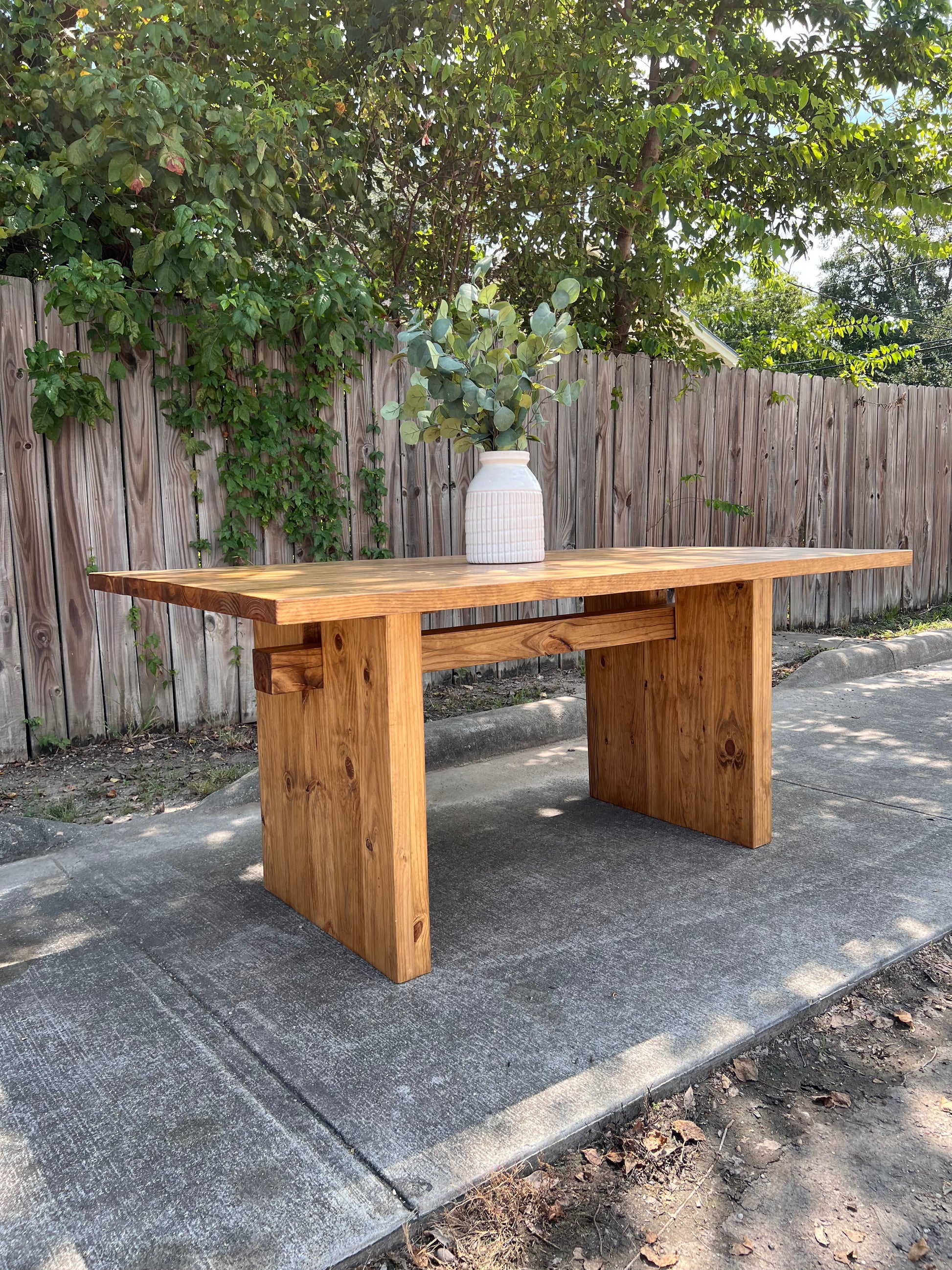 Harper Modern Rustic DiningTable - Handcrafted Solid Wood Dining Table image 3