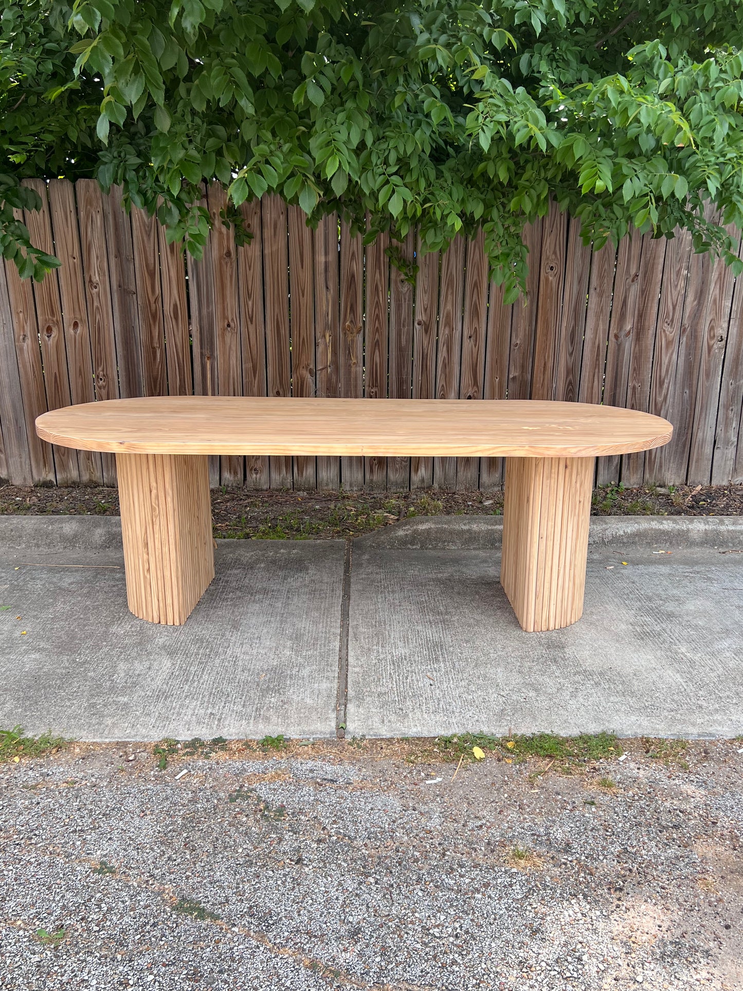 Celeste Modern Rustic Oval Dining Table - Handcrafted Solid Wood Dining Table image 3