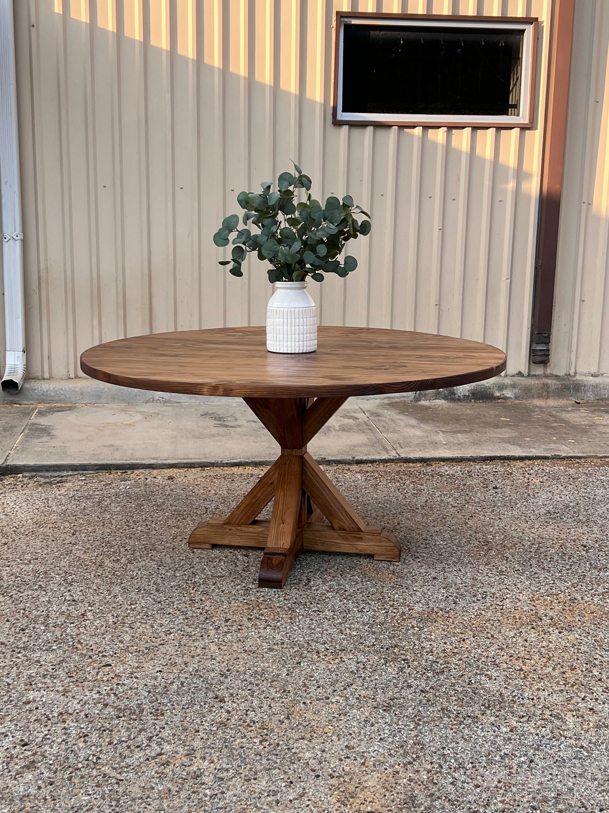 Stella Round Dining table - Solid Wood -Farmhouse - Handcrafted image 4