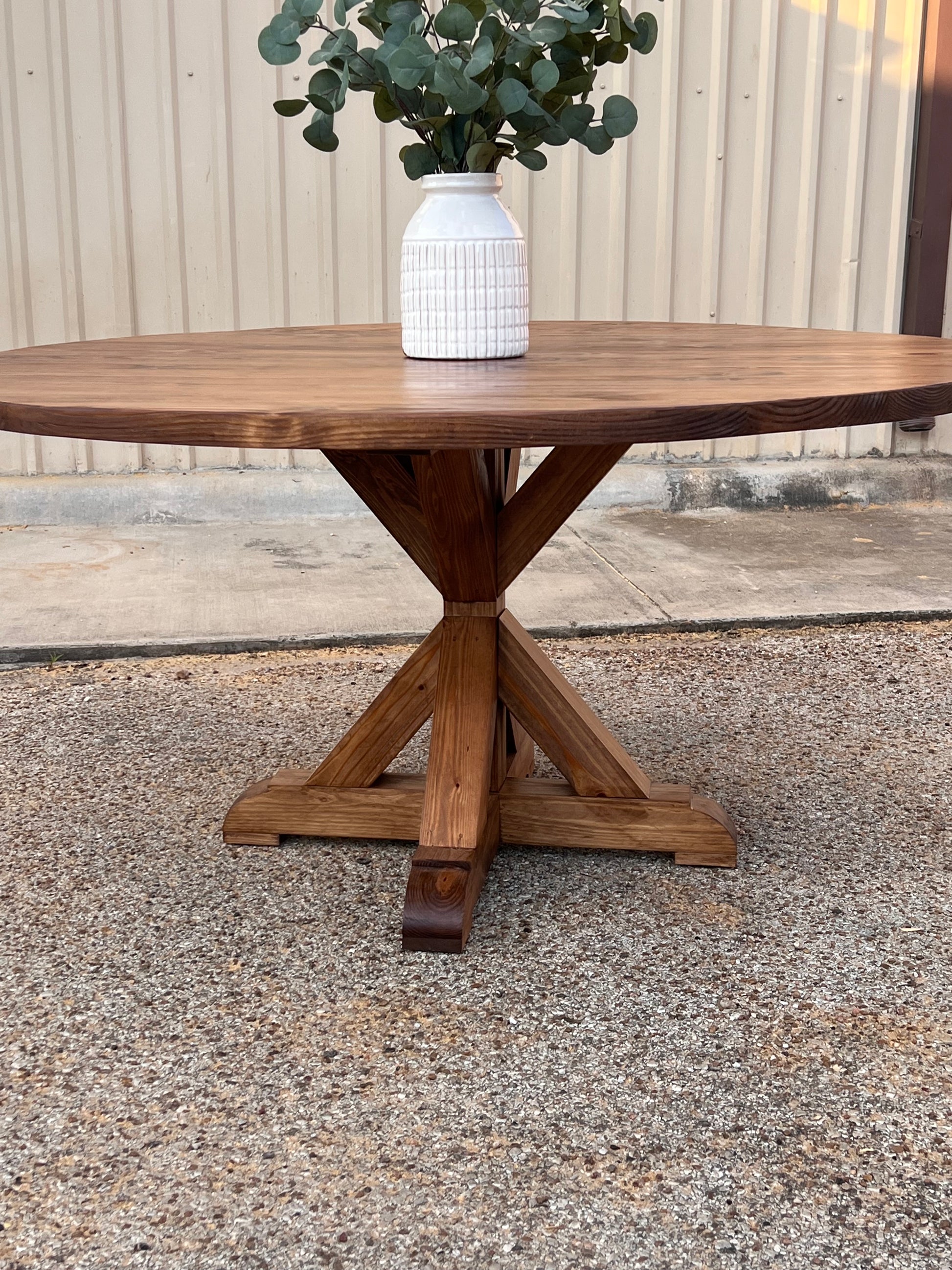 Stella Round Dining table - Solid Wood -Farmhouse - Handcrafted image 2