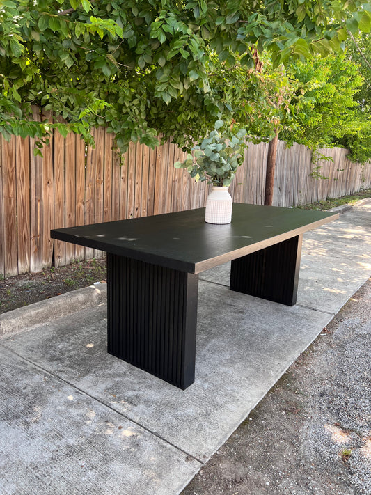 Sable White Oak Modern Dining Table - Handcrafted image 0