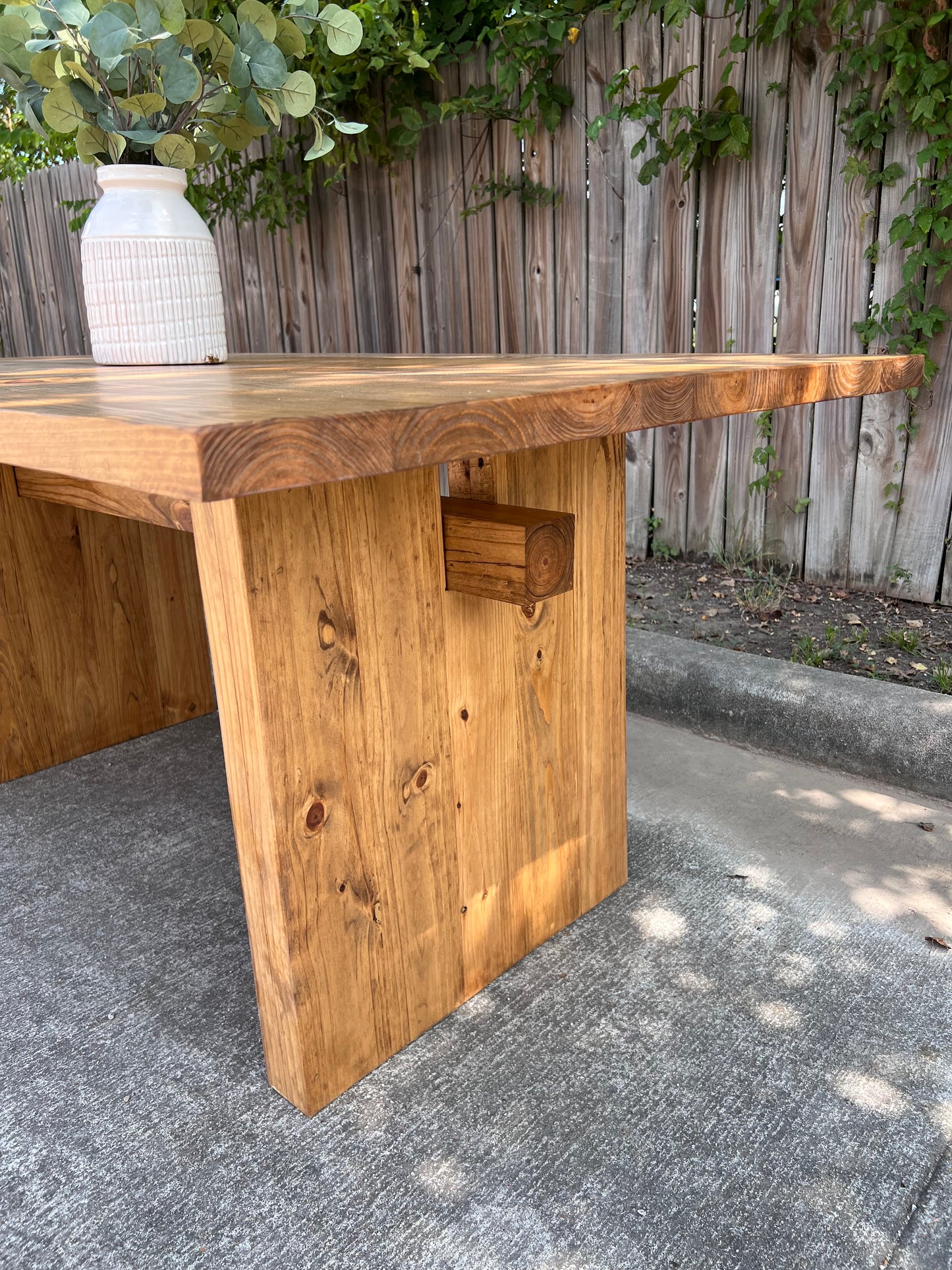 Harper Modern Rustic DiningTable - Handcrafted Solid Wood Dining Table image 4