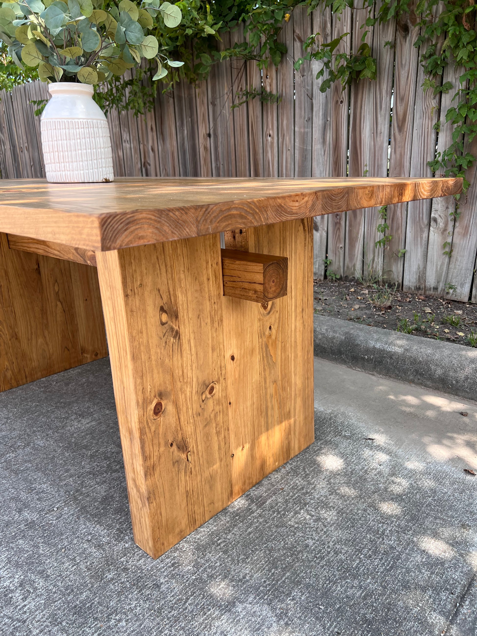 Harper Modern Rustic DiningTable - Handcrafted Solid Wood Dining Table image 4
