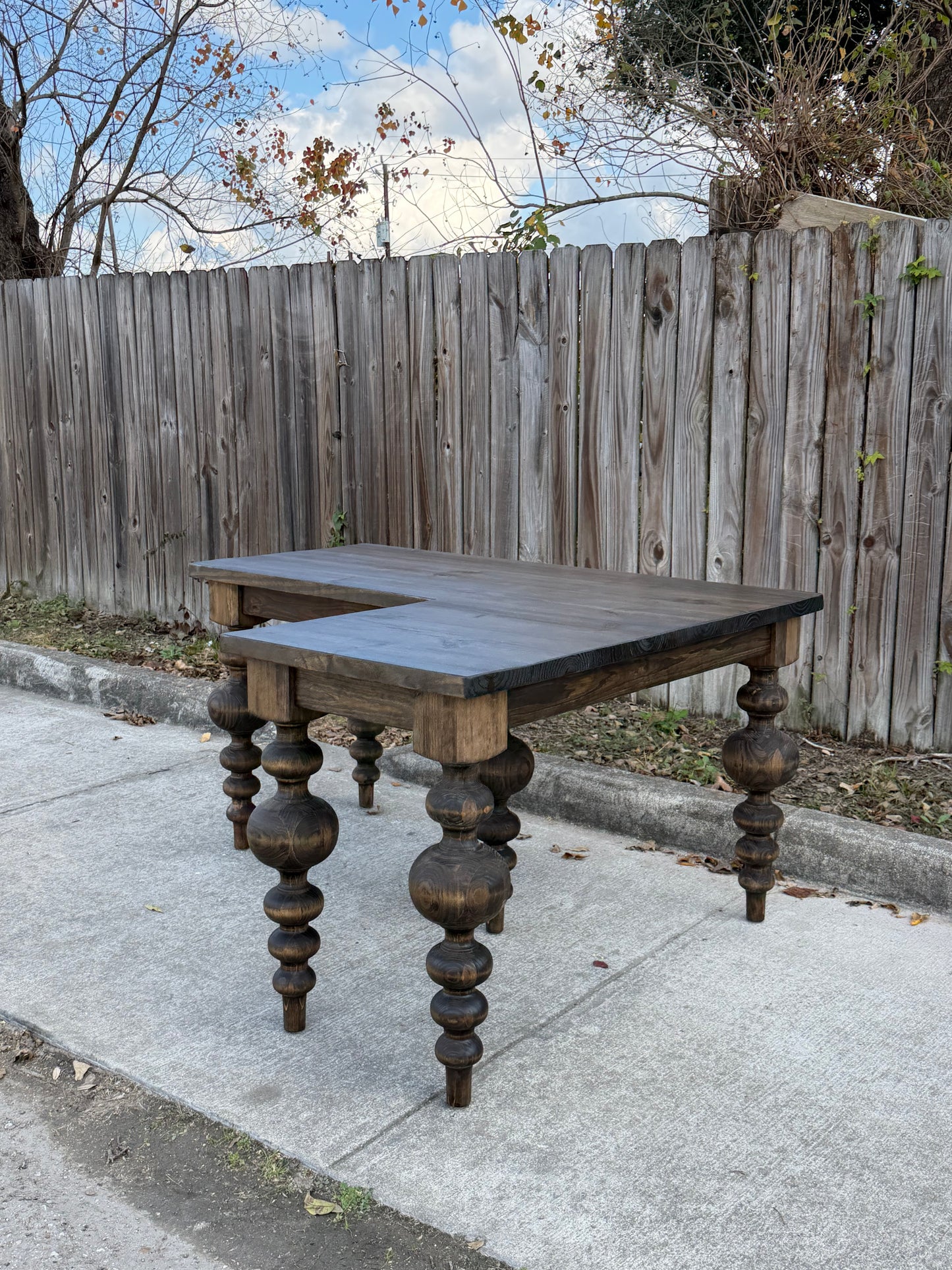 Solid Wood L Shape Desk – Custom Handcrafted Executive Corner Desk - Arden - Made in Texas