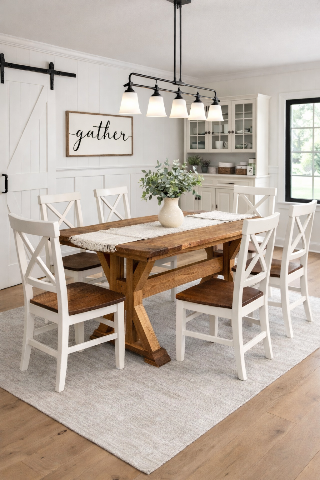 Solid Wood Dining Table Trestle Legs - Valoris - Farmhouse - Handcrafted