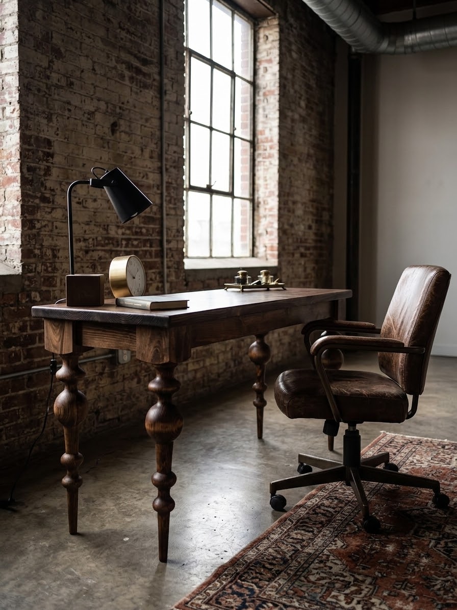 Solid Wood Desk with Drawers - Handcrafted Wooden Desk - Olivia