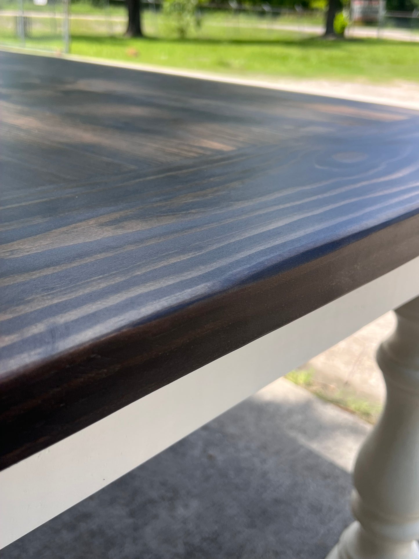 Chateau Farmhouse Dining Table – Handcrafted Solid Wood with Turned Legs