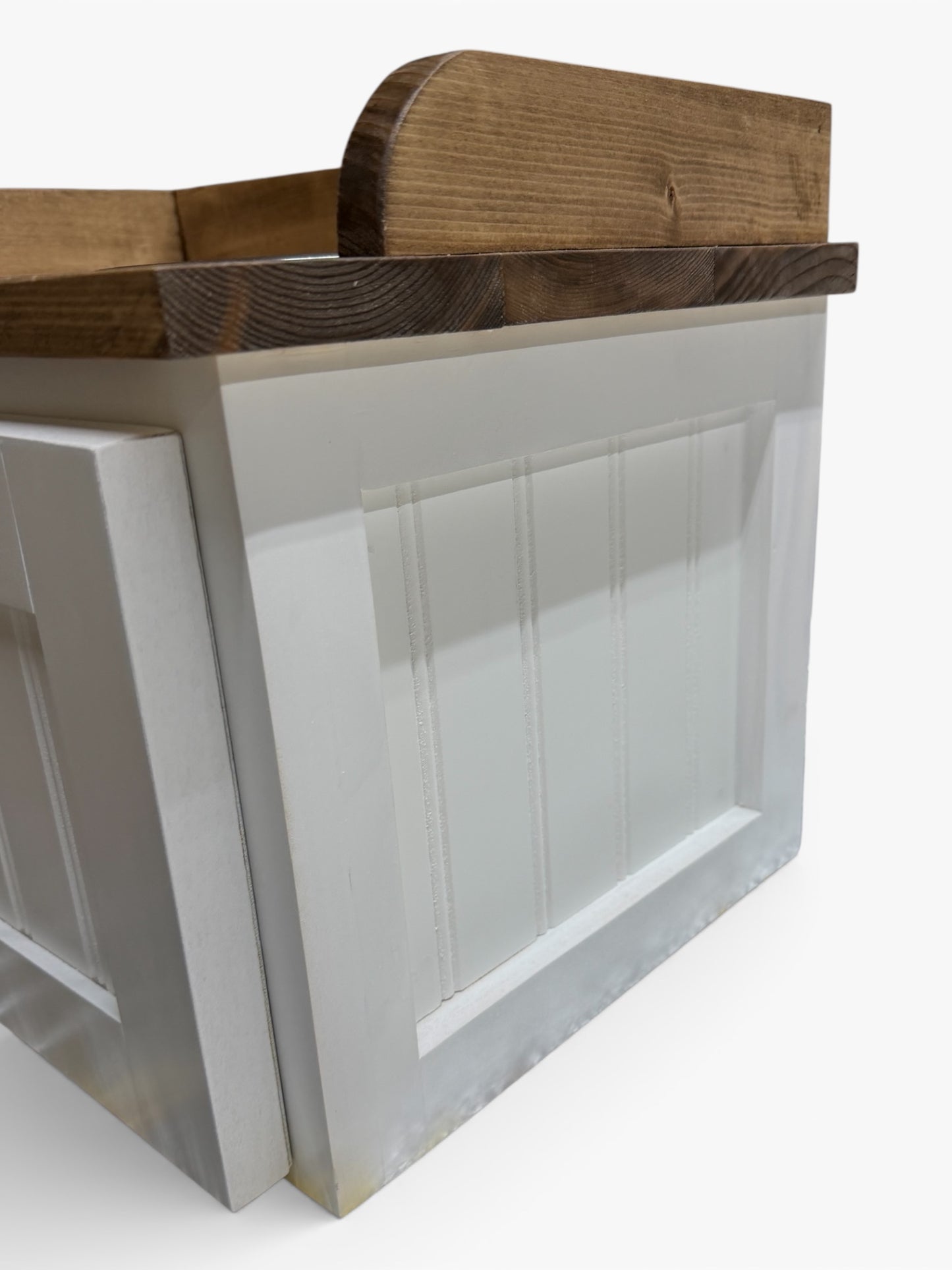 Raised Dog Feeding Station with Storage Drawer - Farmhouse Style - Handcrafted
