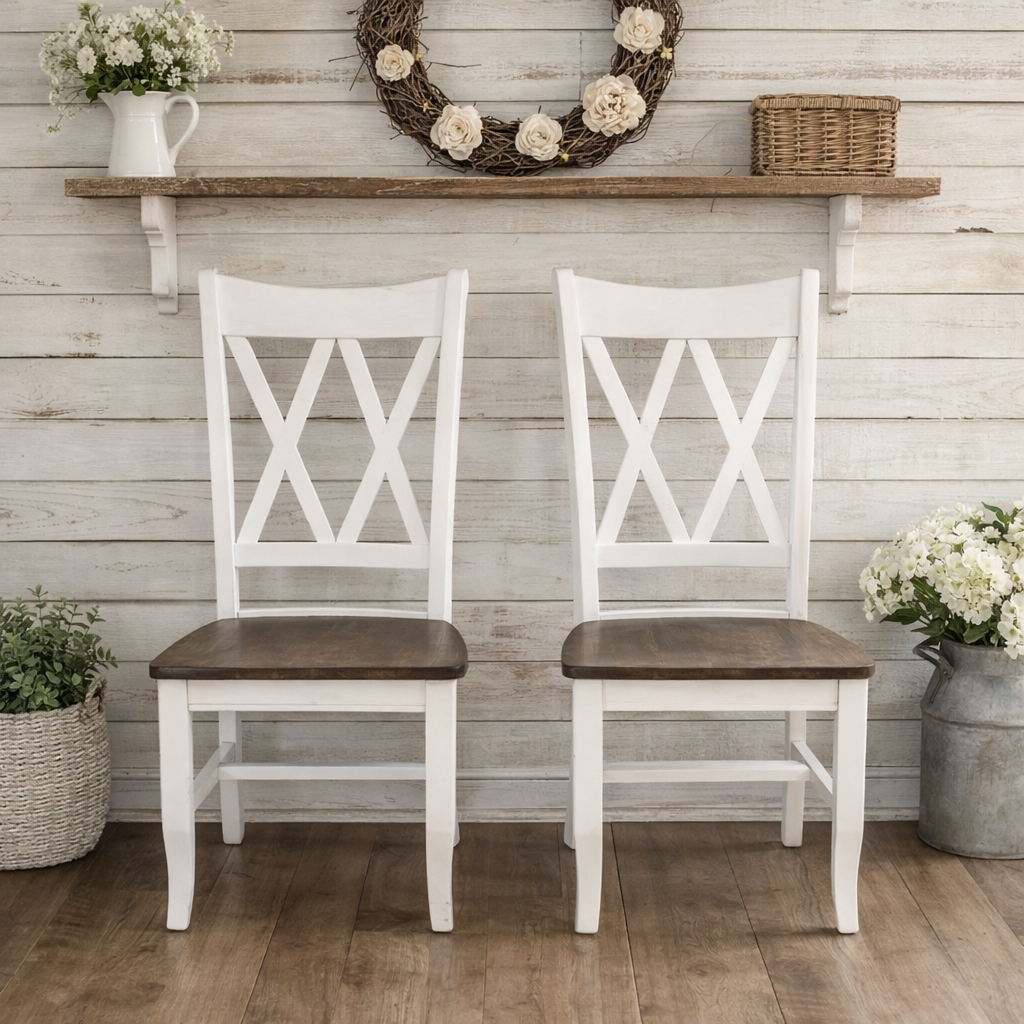 Handcrafted Solid Wood Farmhouse chairs, crafted in Texas