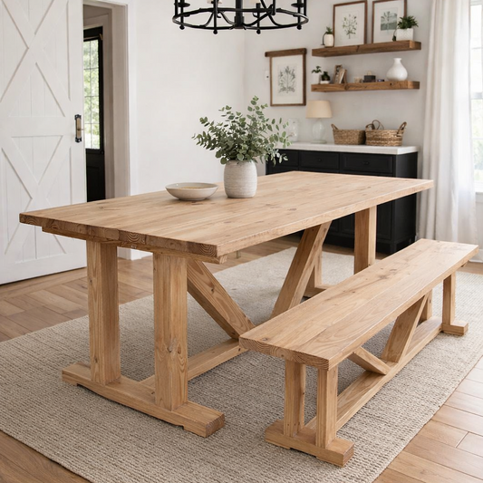 Solid Wood Dining Table built in USA