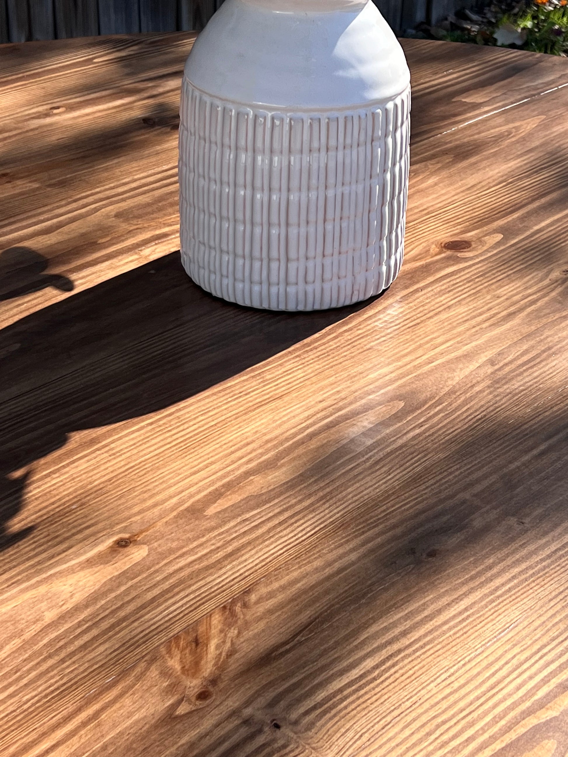 Amora Round Rustic Dining Table - Handcrafted Solid Wood Dining image 3