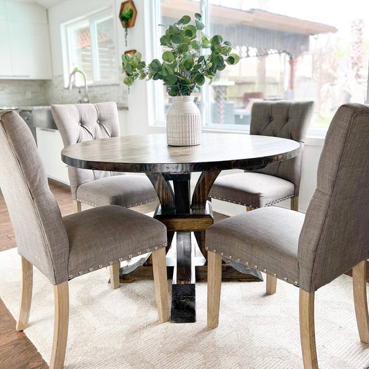Eleanor Round Dining Table - Solid Wood - Handcrafted image 0