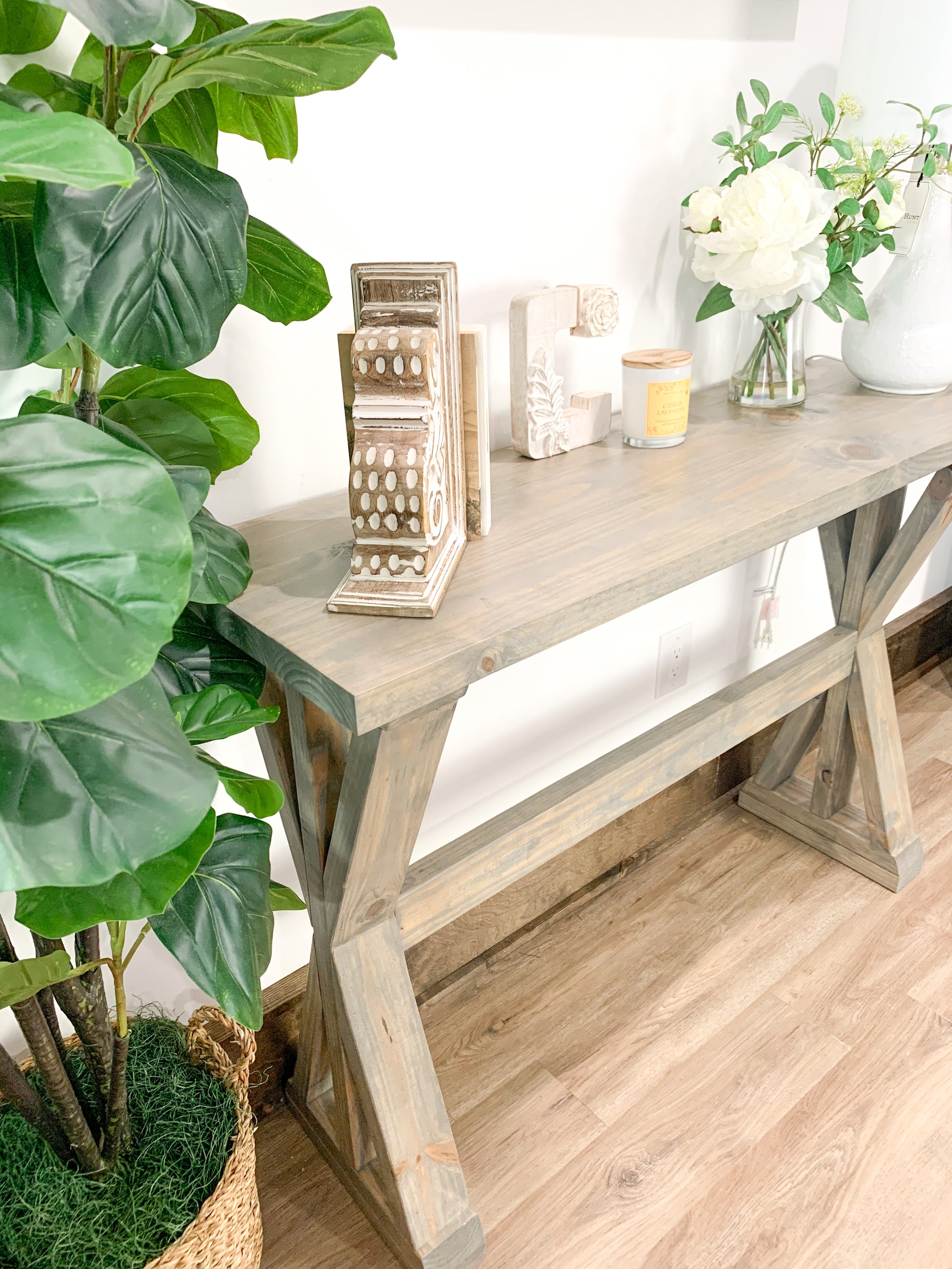 Joelle Entryway Console - Sofa Table - Solid Wood - Handcrafted image 2