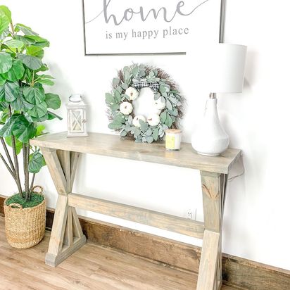 Joelle Entryway Console - Sofa Table - Solid Wood - Handcrafted image 0